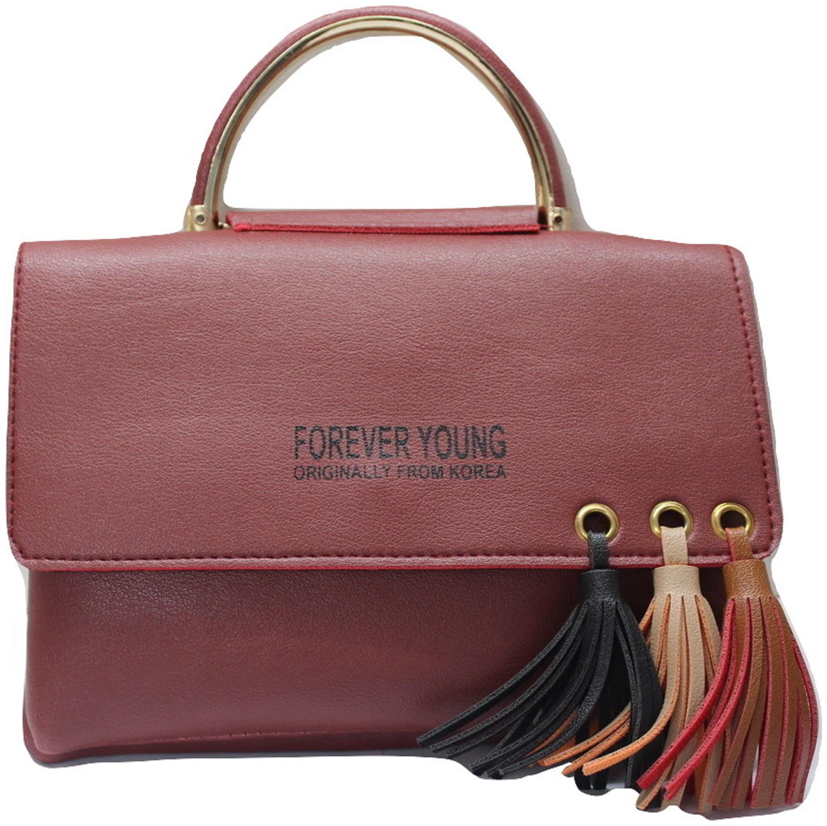 

vinayak Red PU Solid Sling Bag