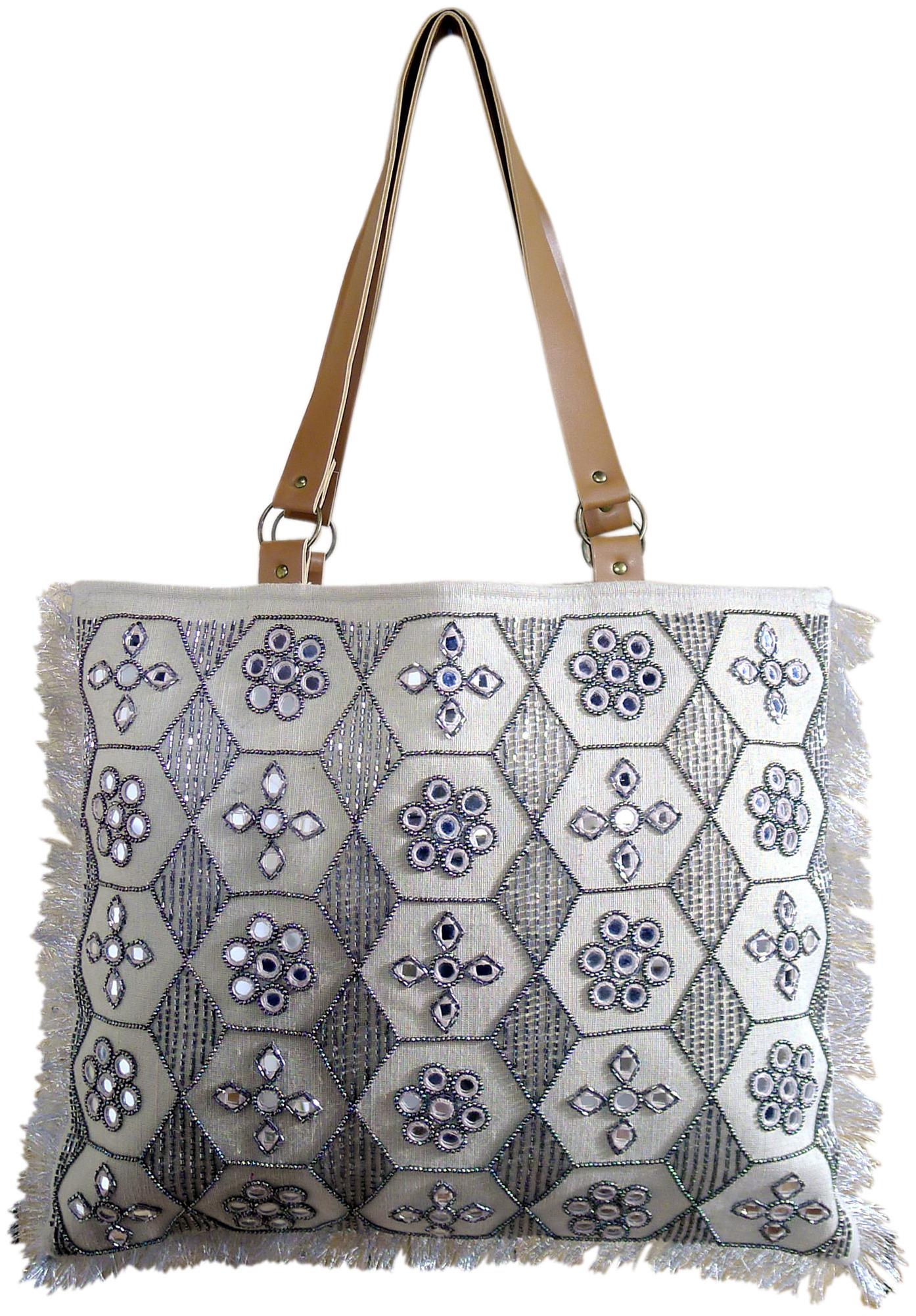 

Reme Beige Jute Shoulder Bag