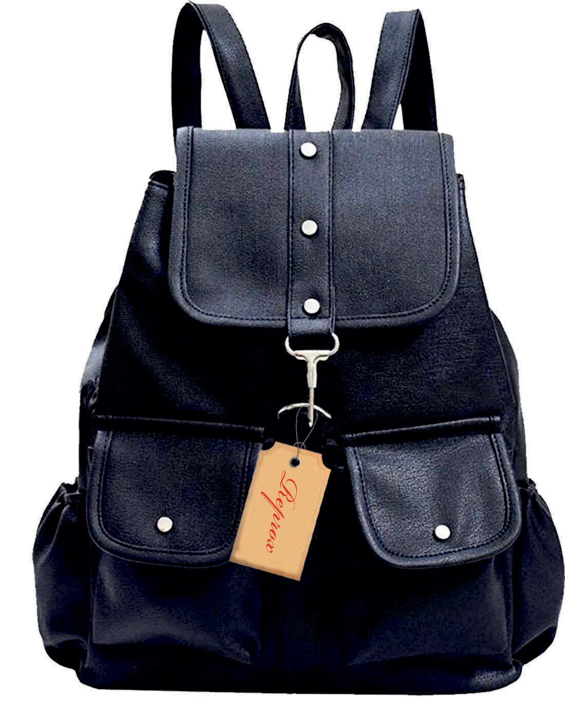 

Reprox Black Leather Backpack