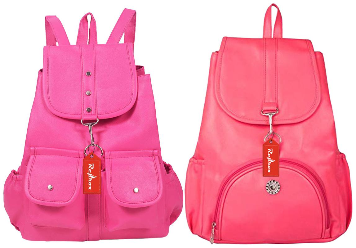 

Reprox Pink Leather Backpack