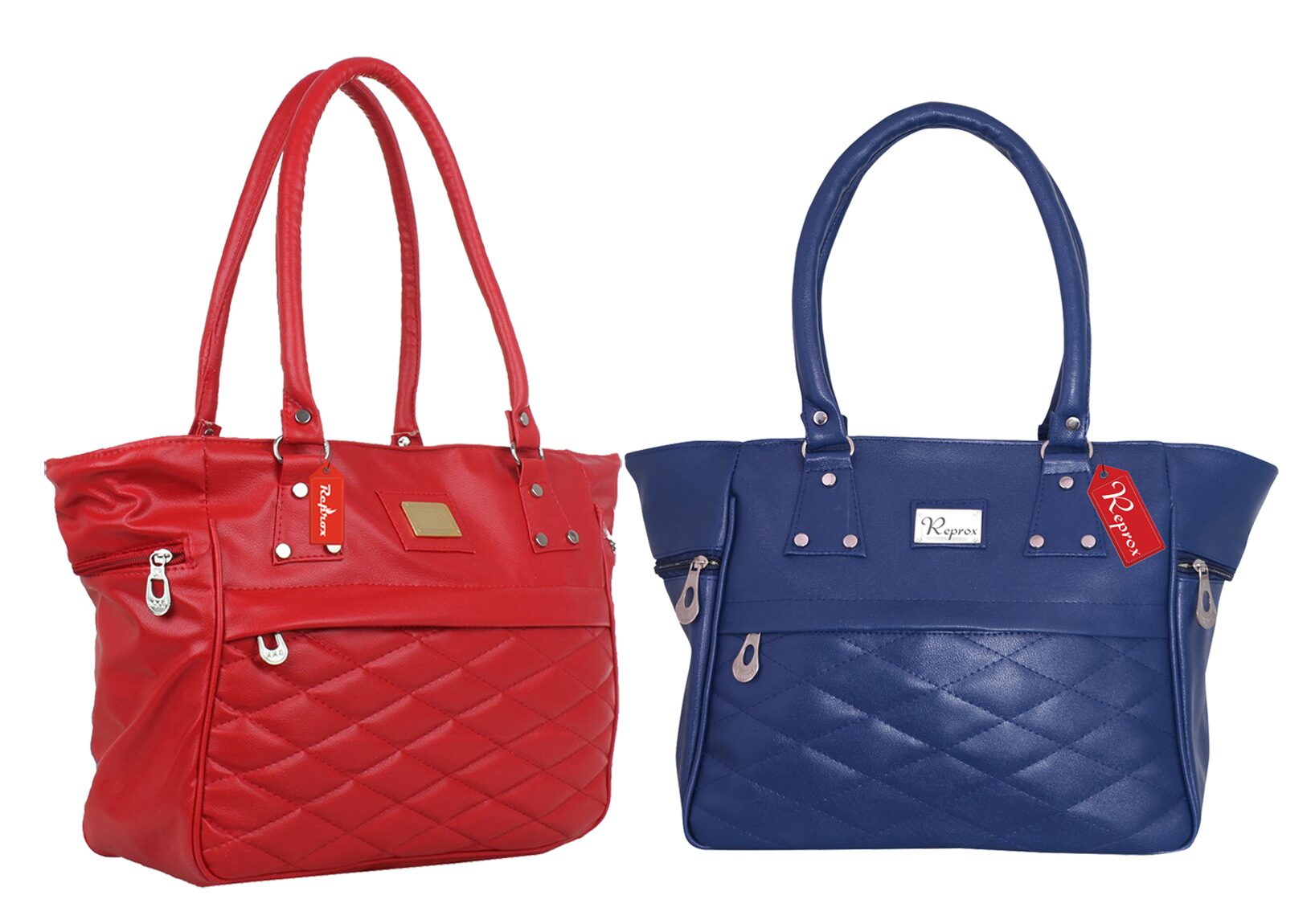 

Reprox Red Blue PU Shoulder Bag - Reprox