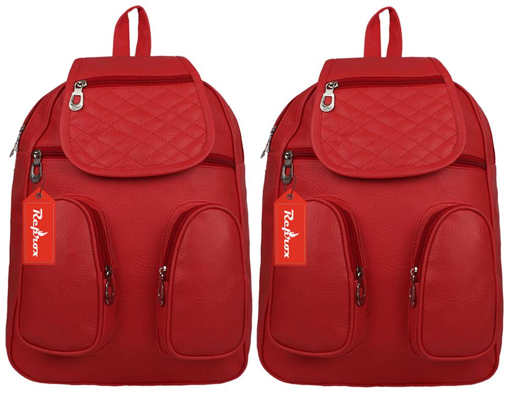 

Reprox Red Leather Backpack