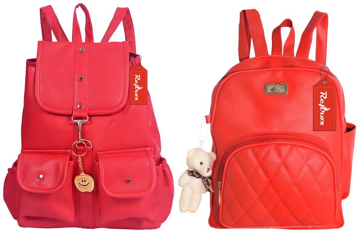 

Reprox Red Leather Backpack