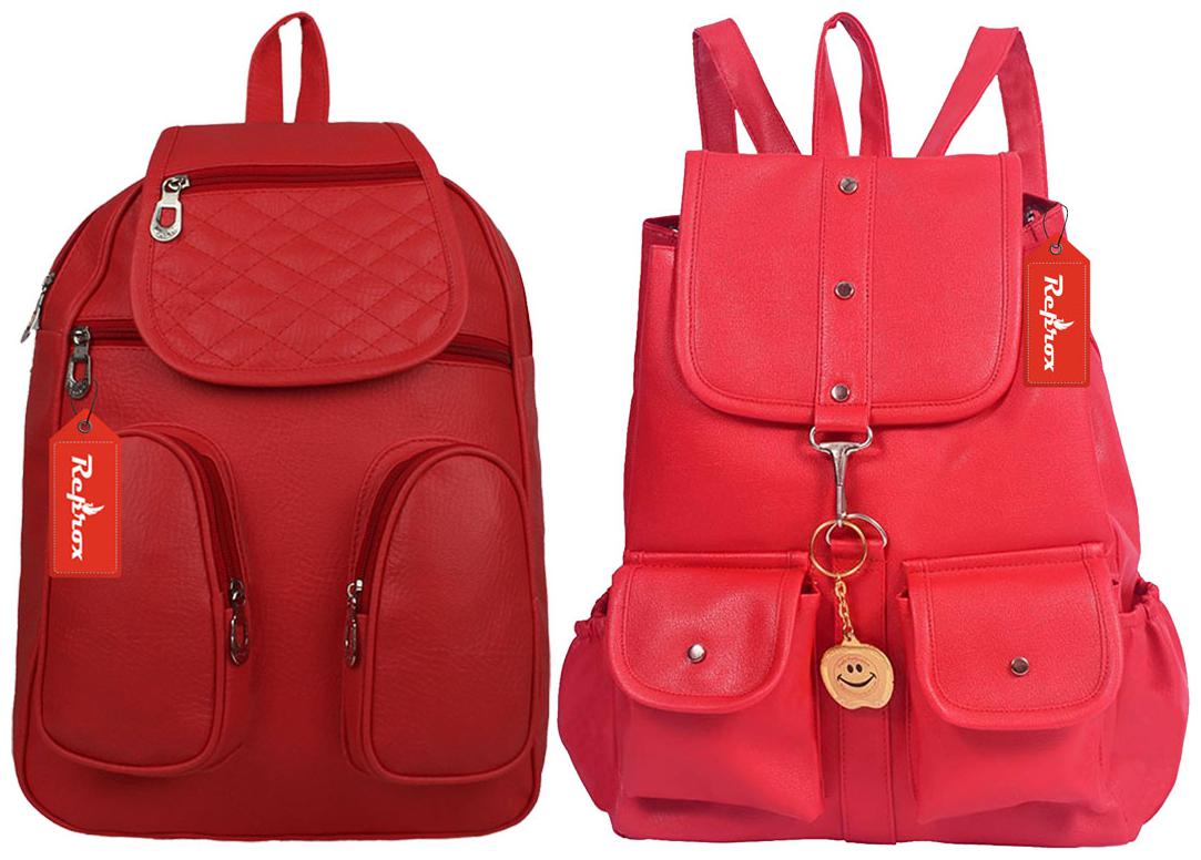 

Reprox Red Leather Backpack
