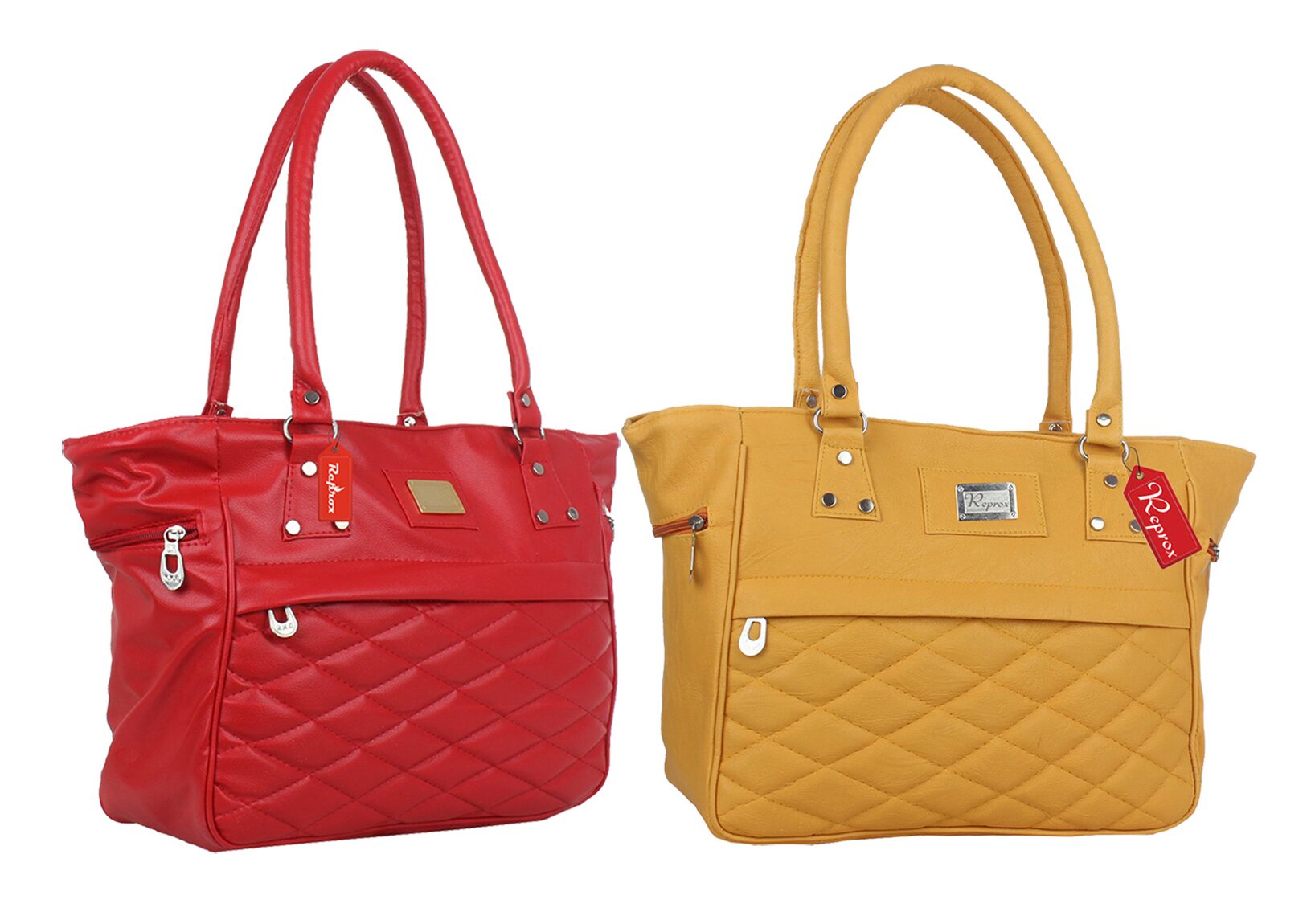

Reprox Red Yellow PU Shoulder Bag - Reprox