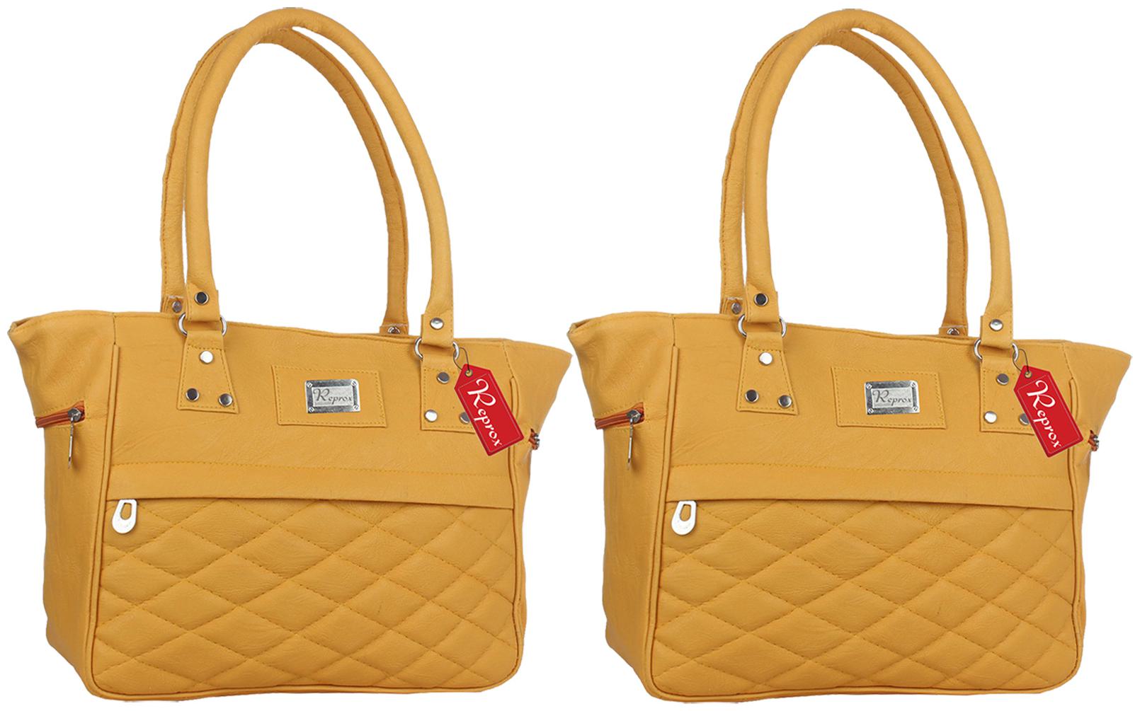 

Reprox Yellow PU Shoulder Bag - Reprox