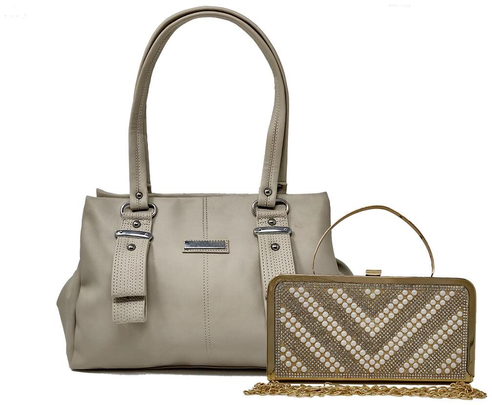 

Rish Grey PU Handheld Bag