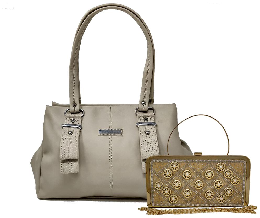 

Rish Grey PU Handheld Bag