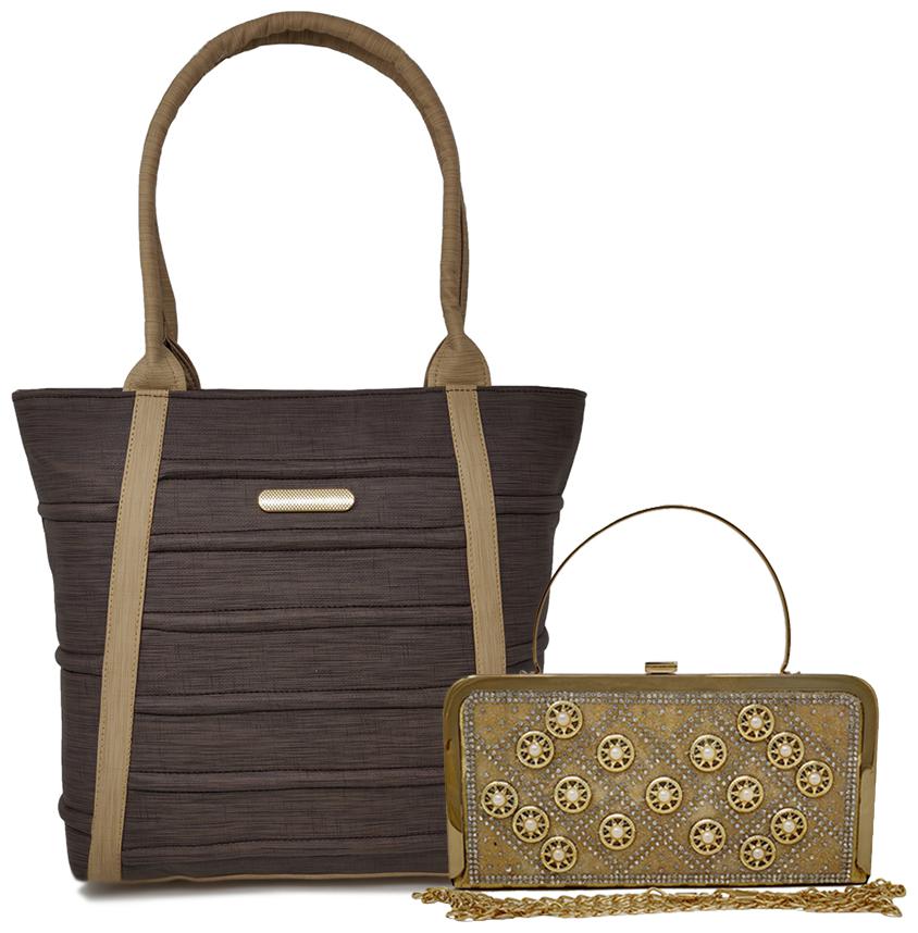 

Rish Brown PU Handheld Bag