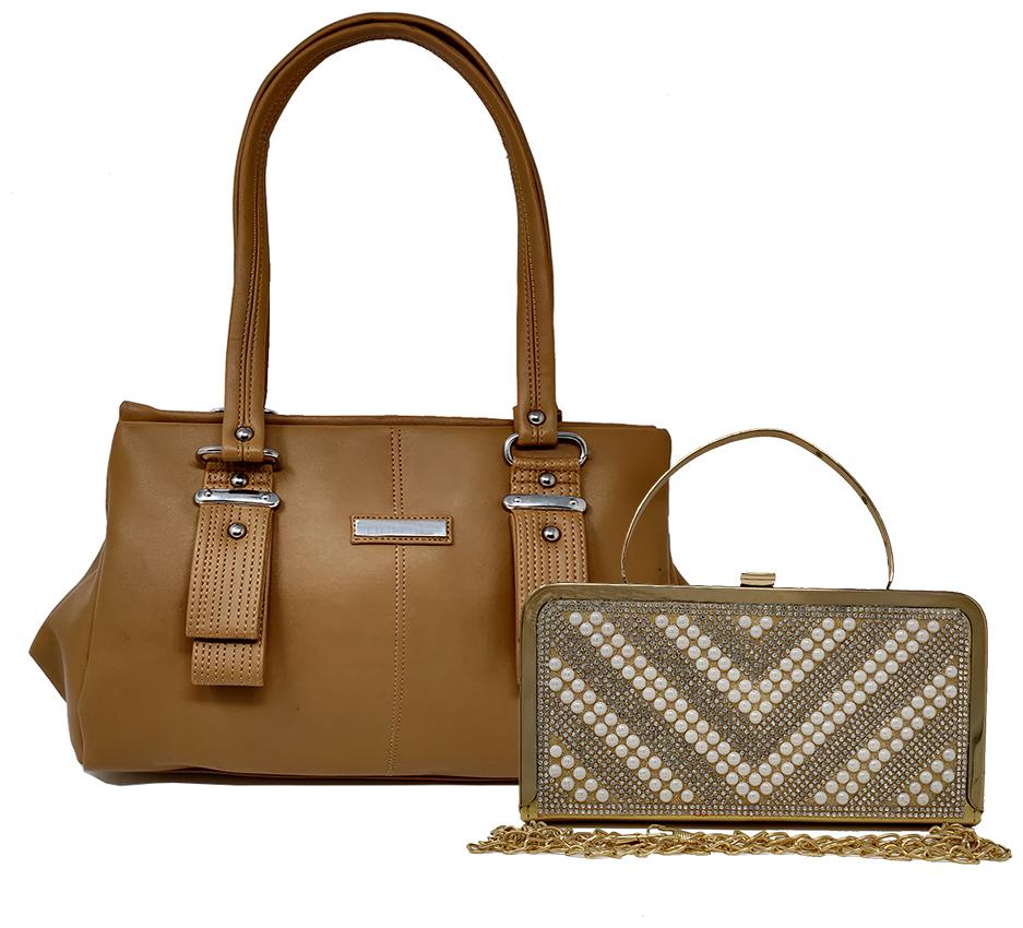 

Rish Brown PU Handheld Bag