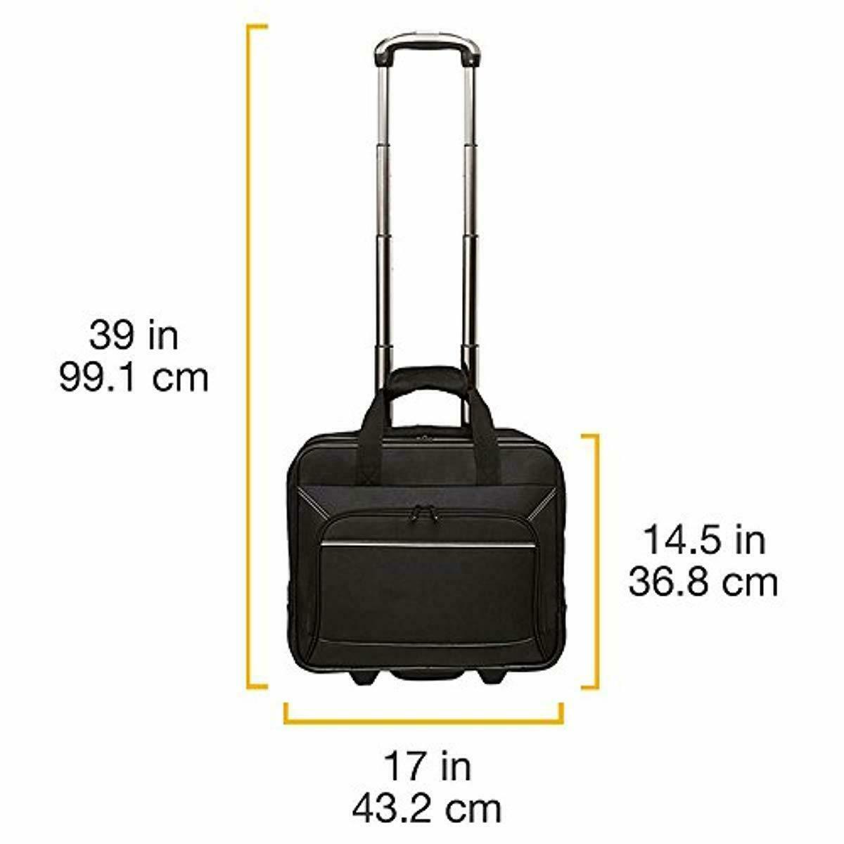 

Rolling Laptop Case 17 Inch Computer Business Bag Wheeled Travel Carry On New