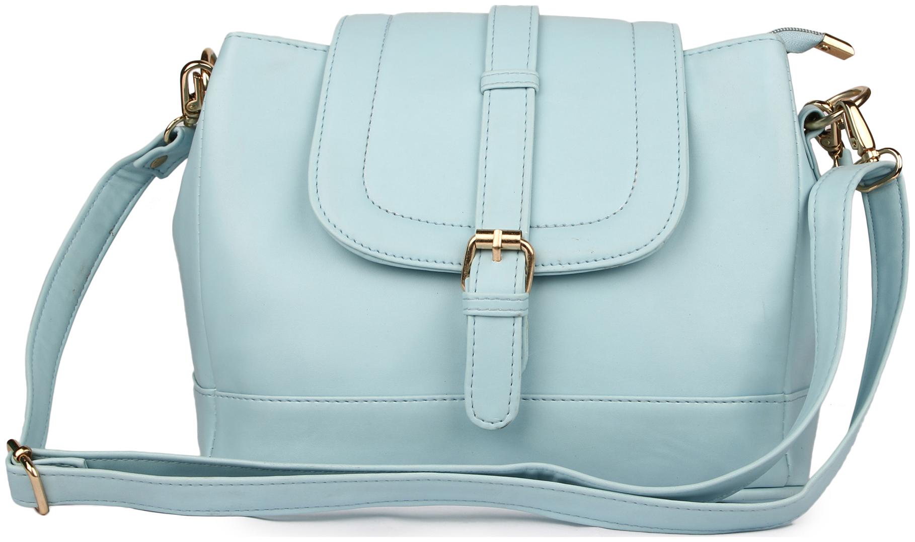 

Roseberries Green PU Solid Sling Bag