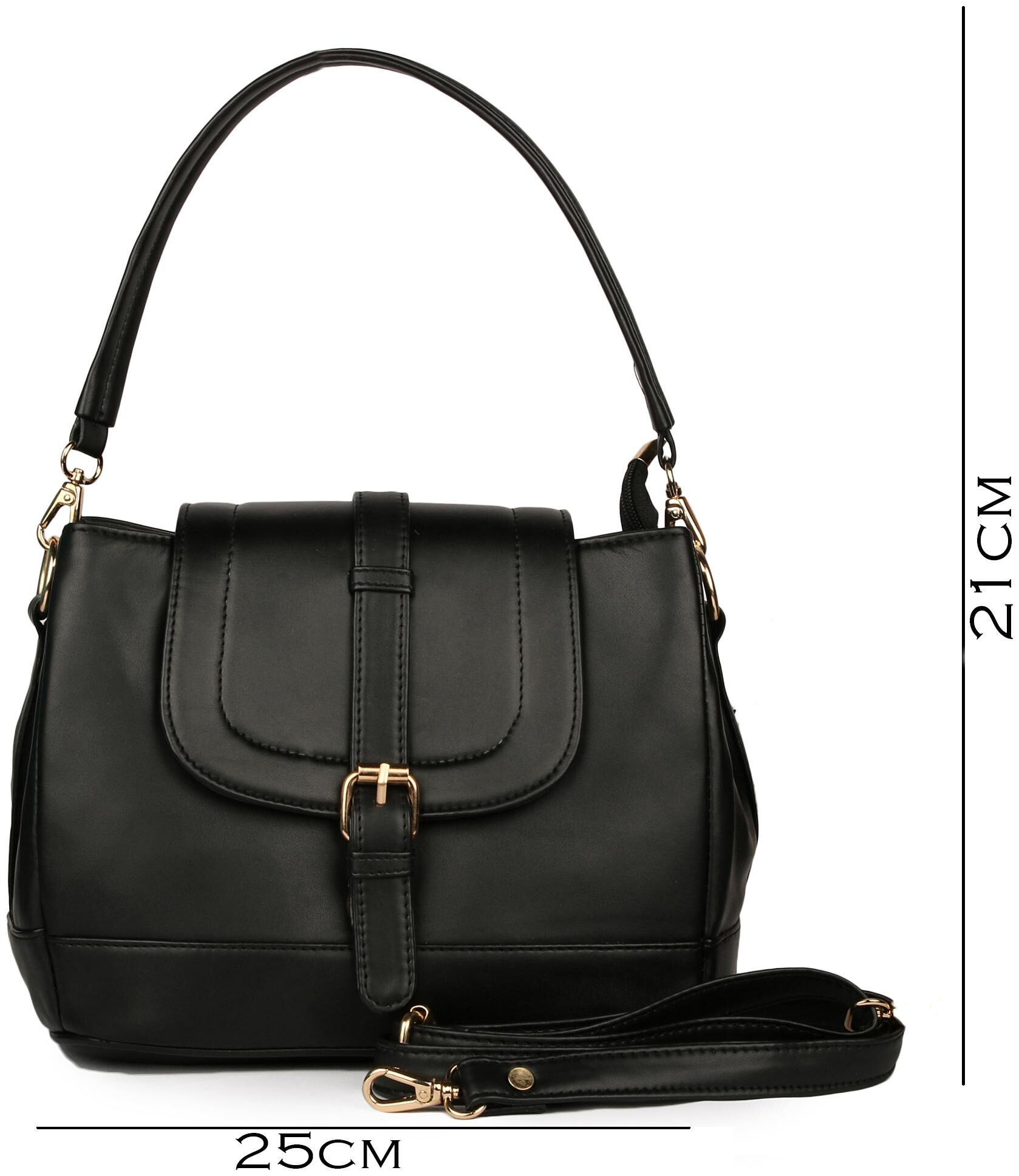 

Roseberries Black PU Embellished Sling Bag