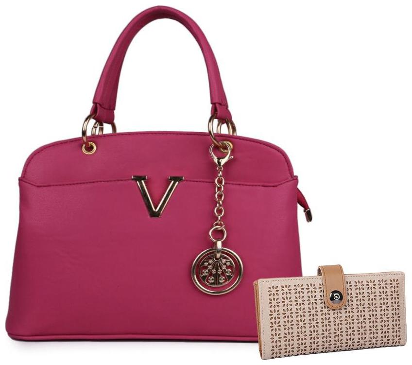 

ROSEBERRY Pink Faux Leather Handheld Bag
