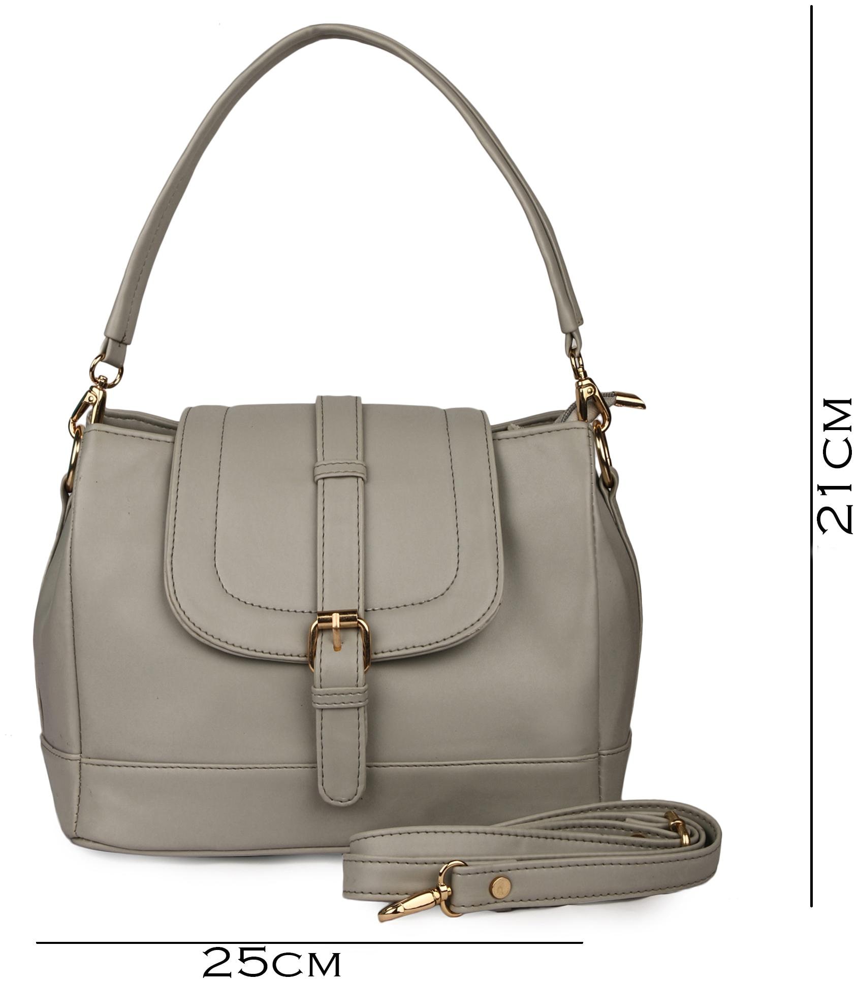 

Roseberries Grey PU Textured Sling Bag