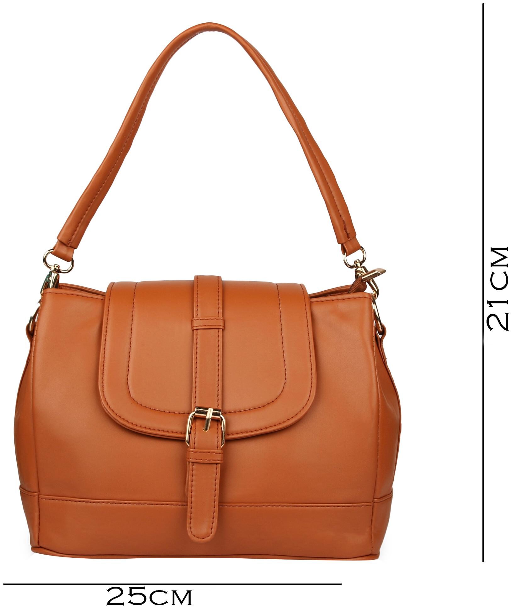 

Roseberries Tan PU Embellished Sling Bag