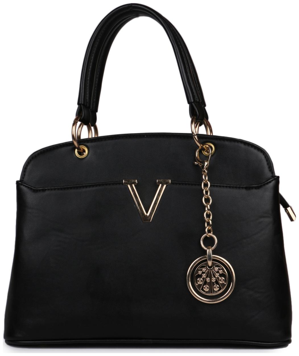 

ROSEBERRY Black Faux Leather Handheld Bag