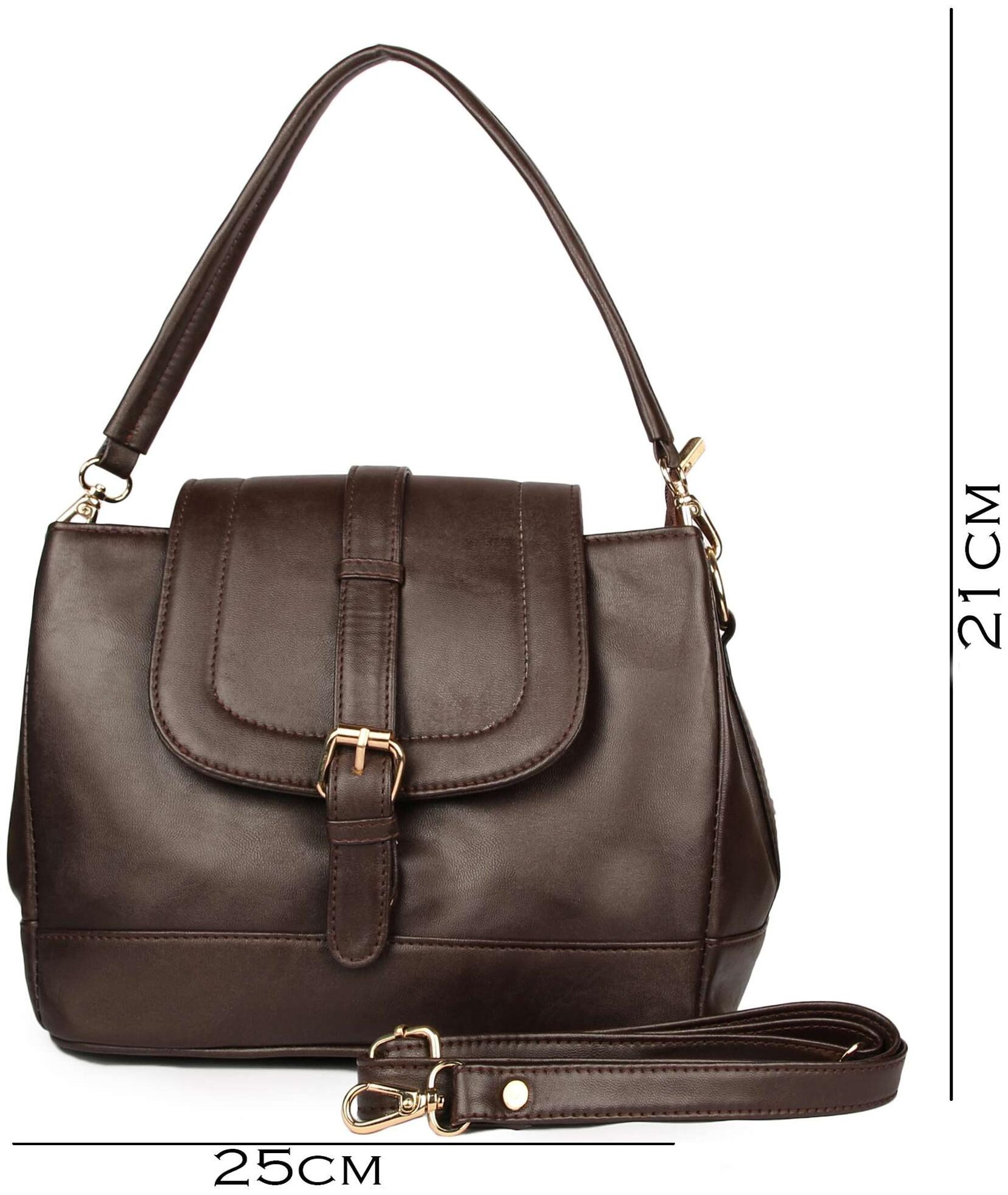 

Roseberries Brown PU Embellished Sling Bag