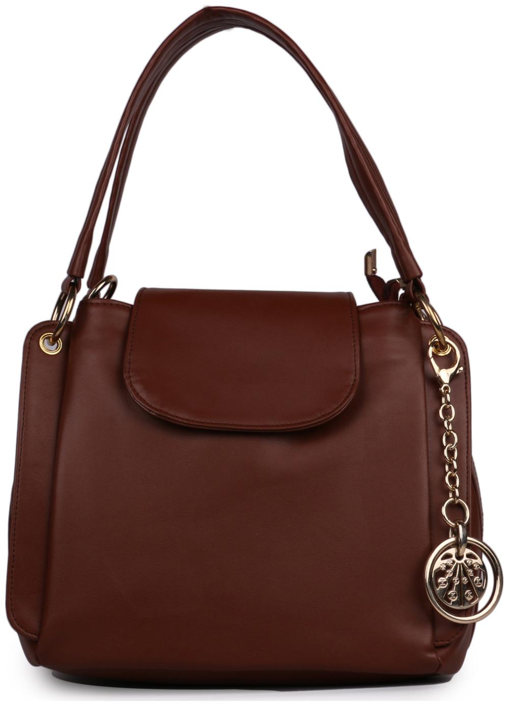 

ROSEBERRY Brown Faux Leather Handheld Bag