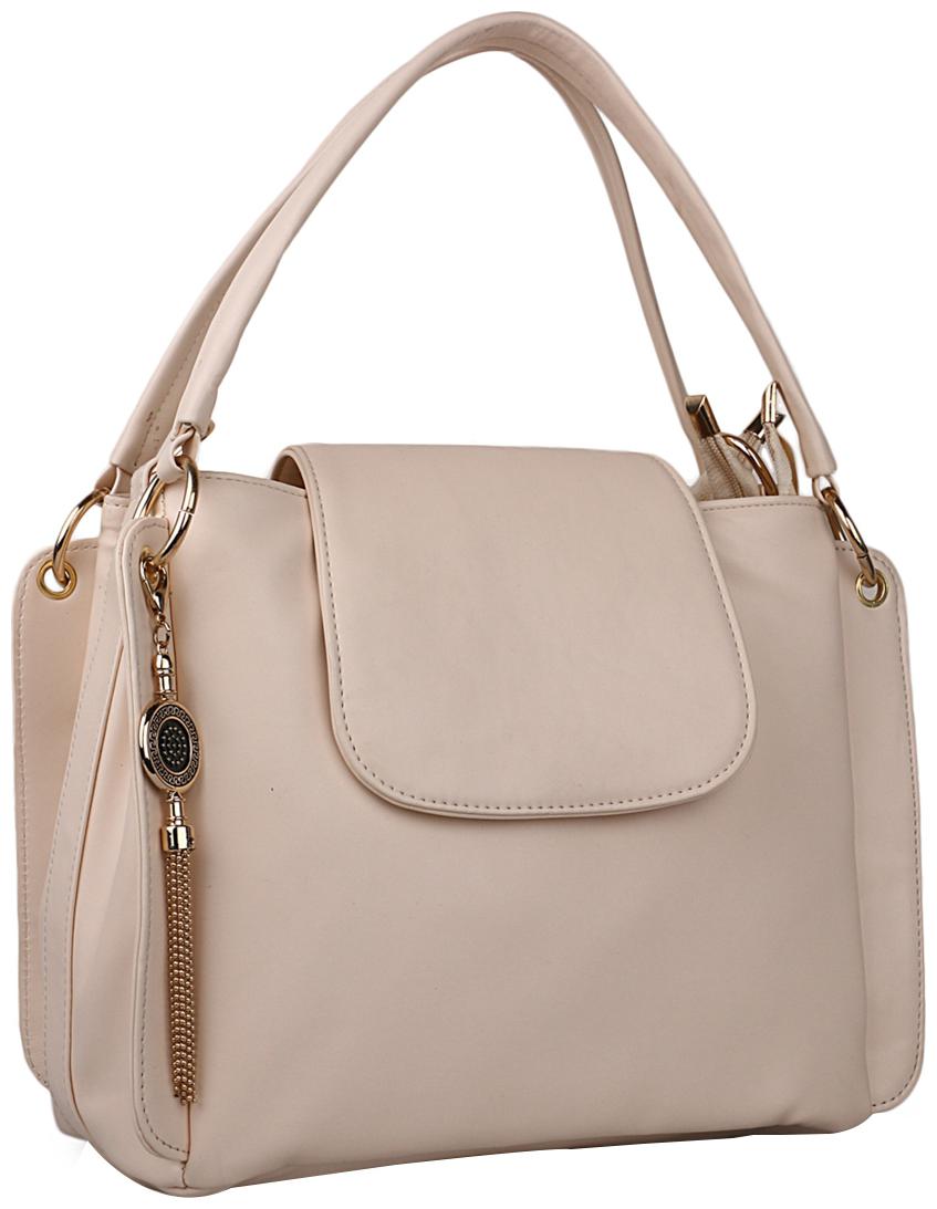 

ROSEBERRY Beige PU Solid Sling Bag