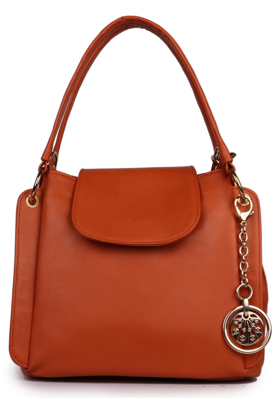 

ROSEBERRY Orange Faux Leather Handheld Bag