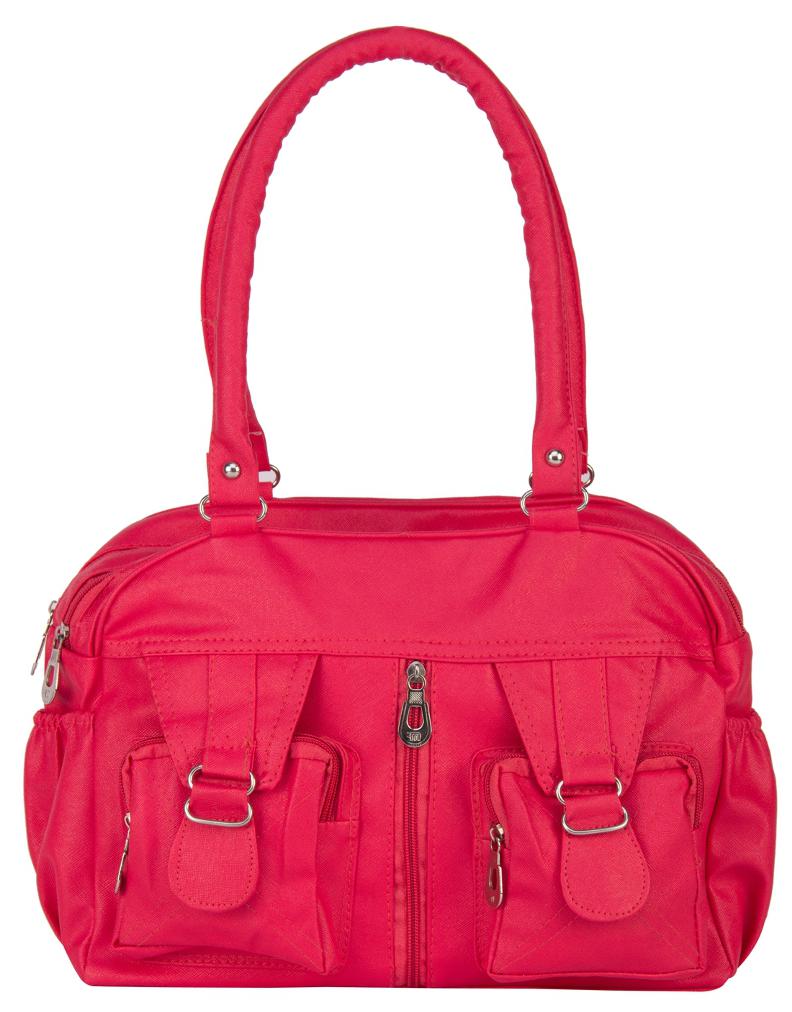 

Rosemary Red Faux Leather Handheld Bag