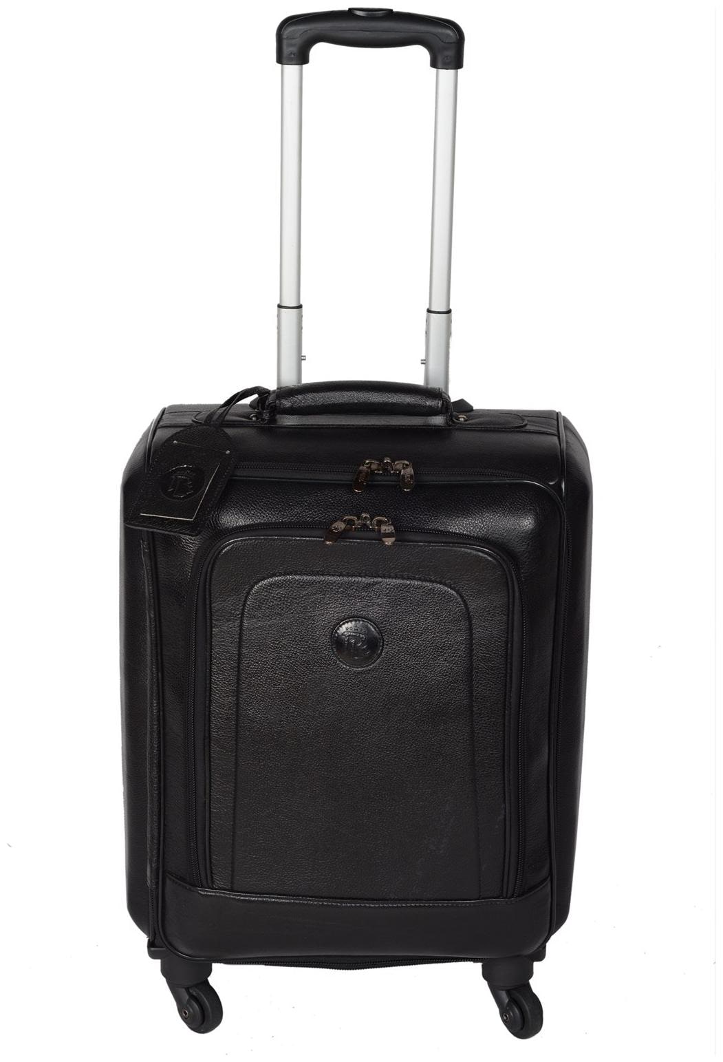 

ROYAL LEATHER EMPORIUM Medium Size Hard Luggage Bag ( Black 4 Wheels )