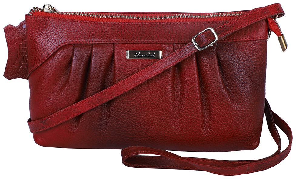 

Rozid Maroon Genuine Leather Solid Sling Bag