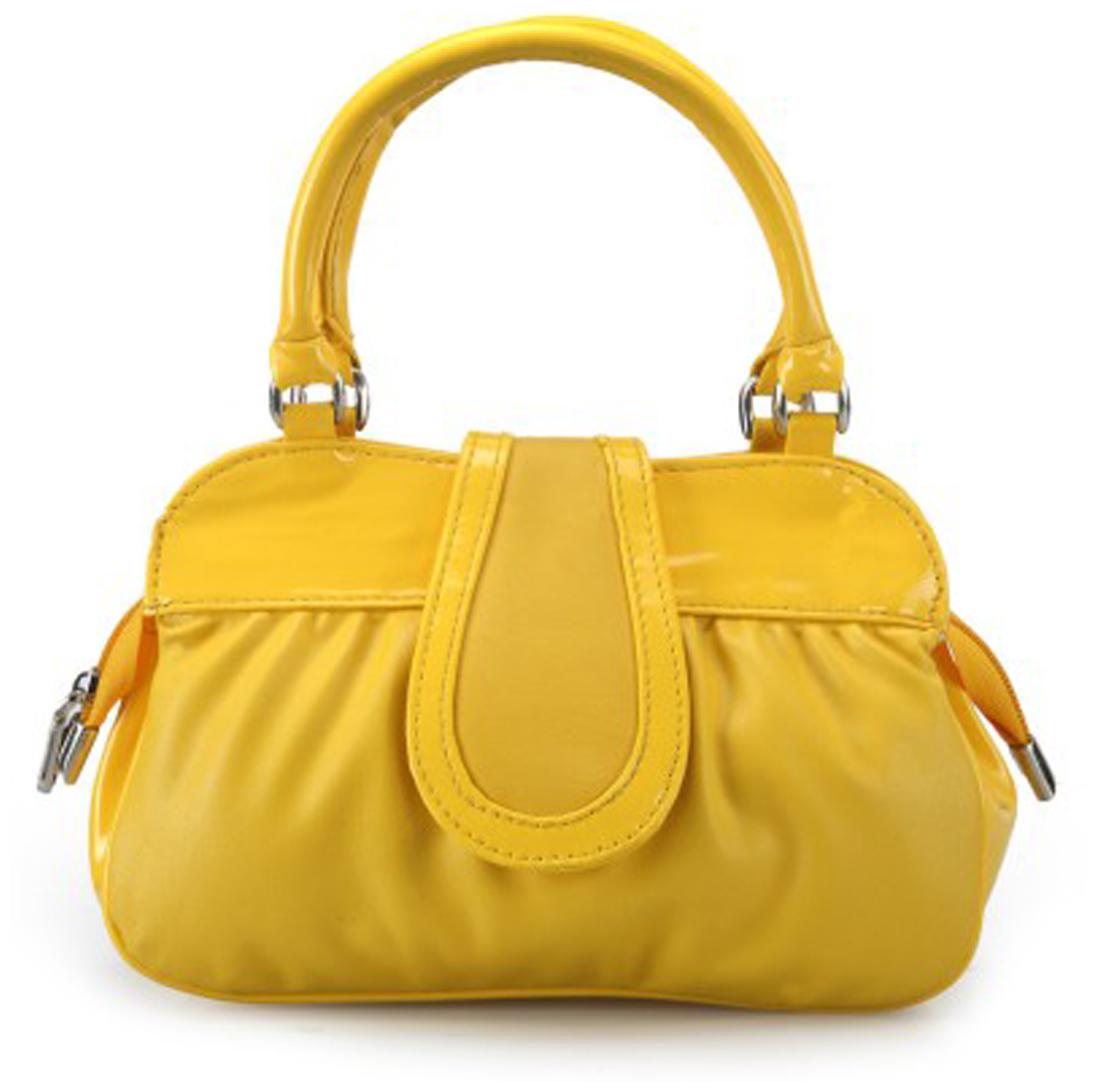 

RRTC Yellow Faux Leather Handheld Bag
