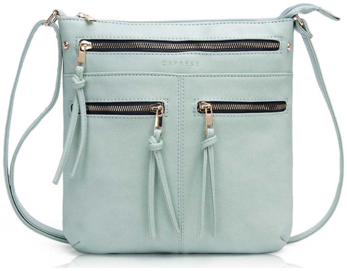 

CAPRESE Green Faux Leather Solid Sling Bag