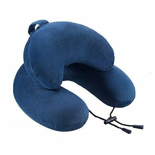 

Sable Ergonomic Travel Pillow with Memory Foam Support Dual Filling Design