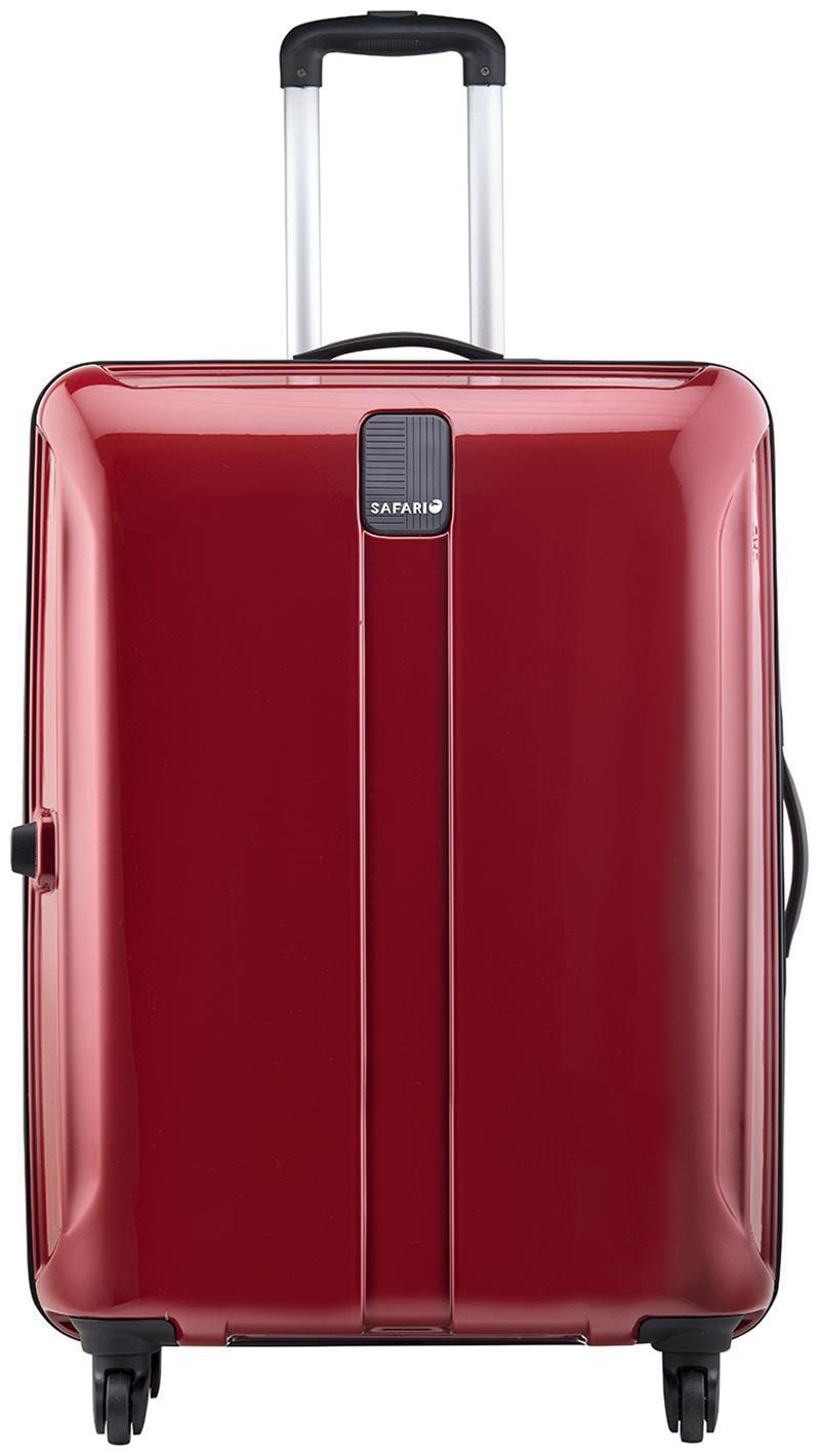 

Safari Large Size Hard Luggage Bag ( Red 4 Wheels )