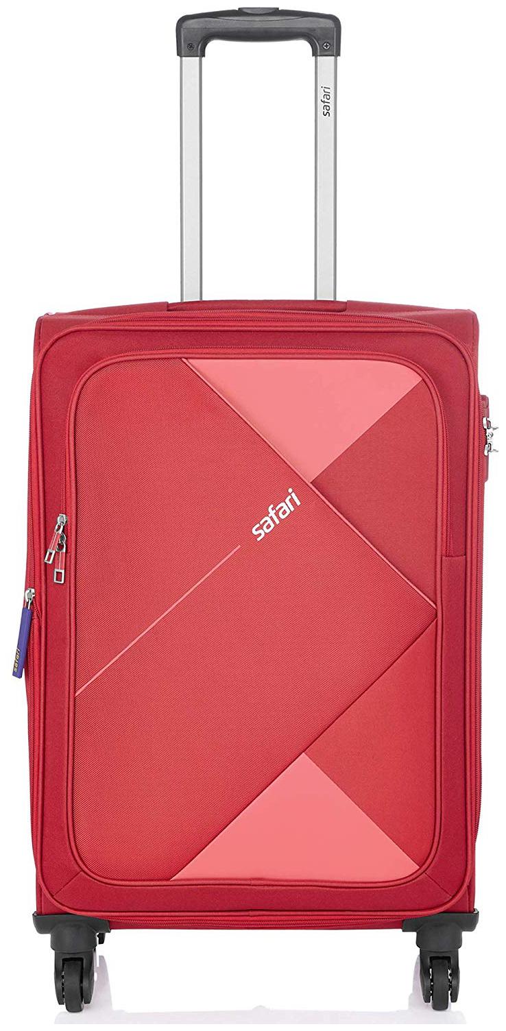 

Safari Maasaimar Large Large Size Soft Luggage Bag ( Red 4 Wheels )