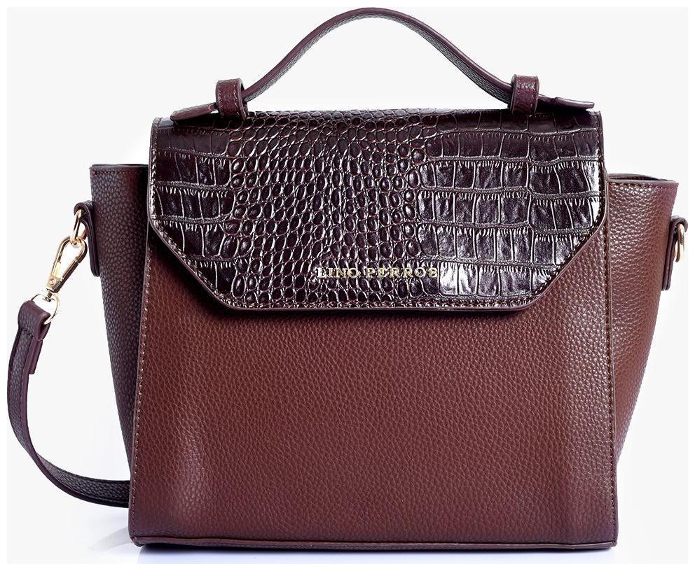 

Lino Perros Faux Leather Women Handheld bag - Brown