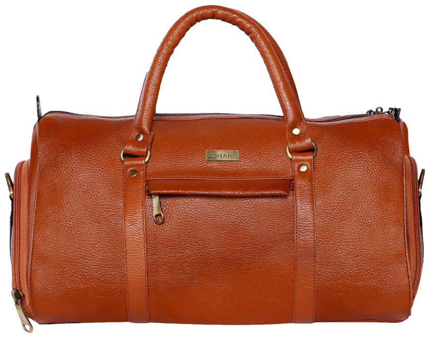 

Scharf Leather Men Gym bag - Tan