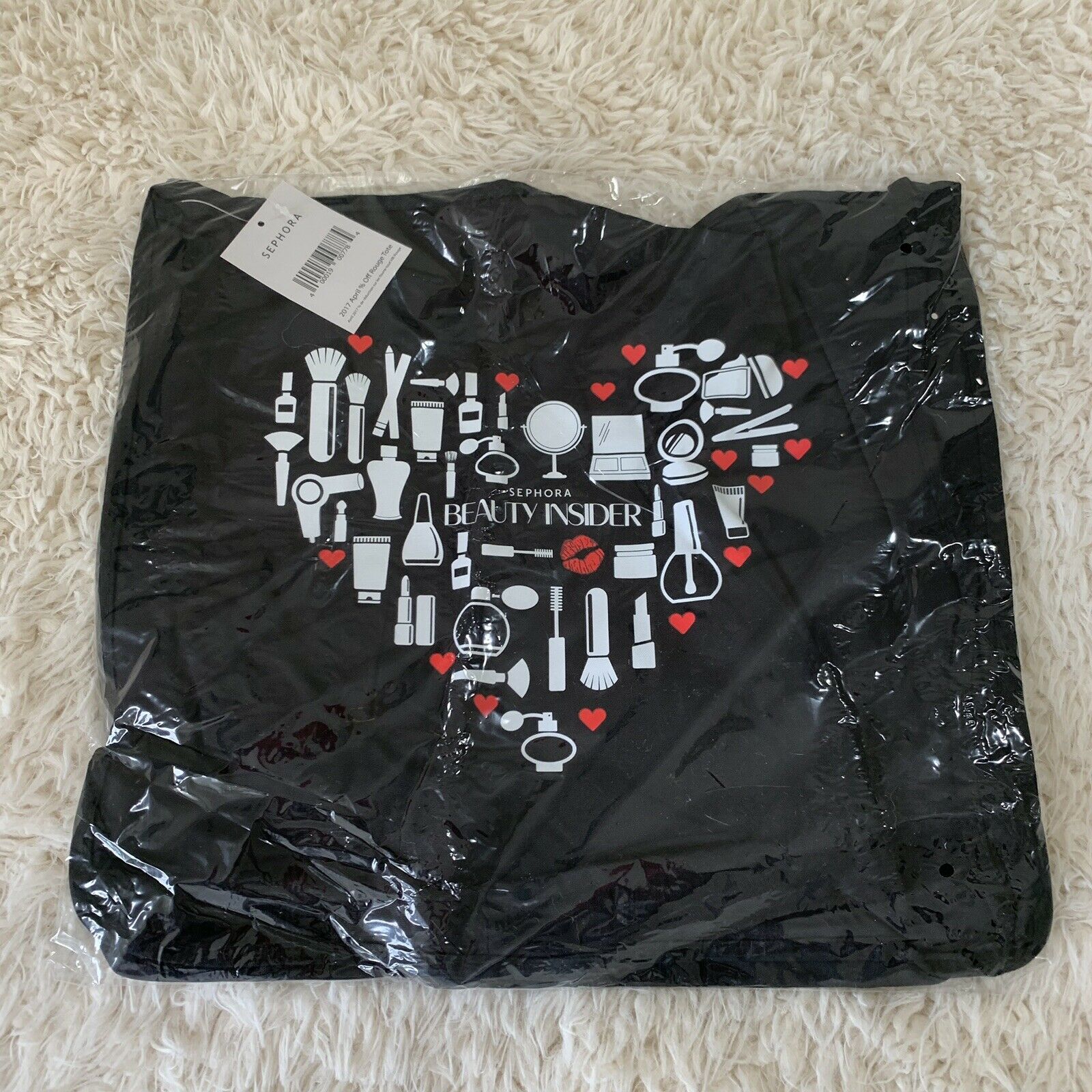

Sephora VIB Beauty Insider Tote Shopper Bag Sealed Brand New Black Lipsticks NWT