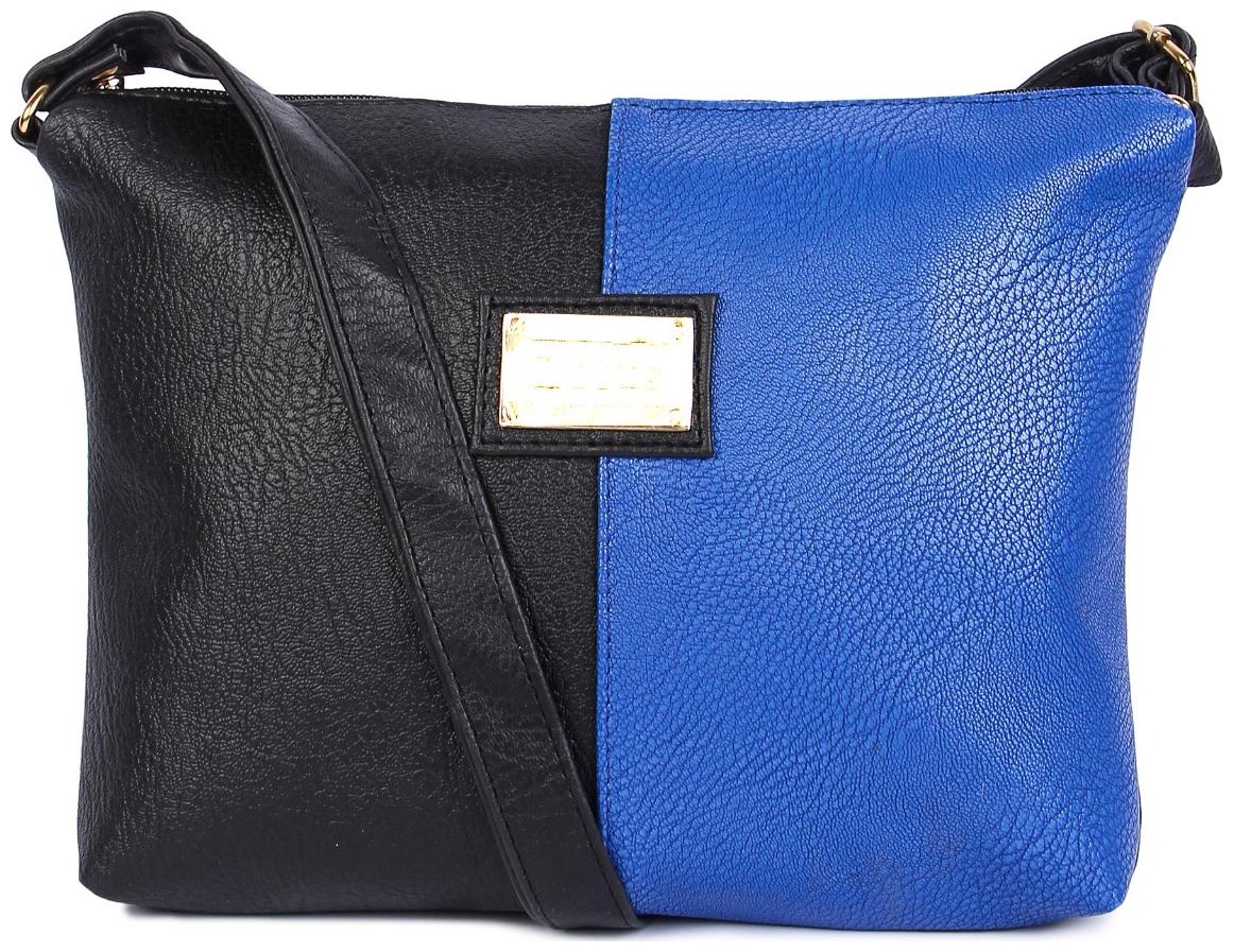 

SHARRY DESIGNS Blue PU Solid Sling Bag