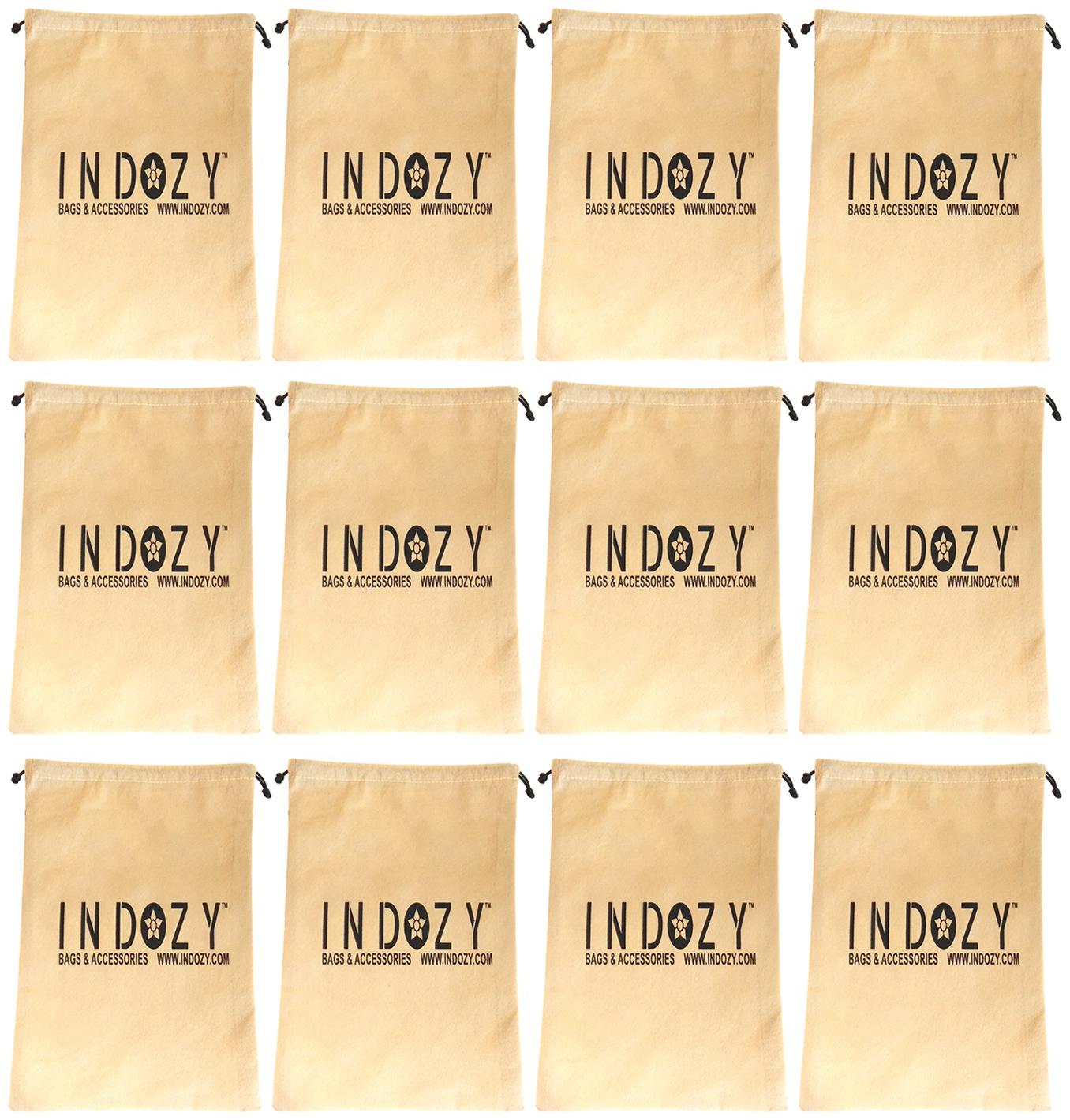 

Shoe Bag Cover Travel Organizer Pack of 12 Beige Plain