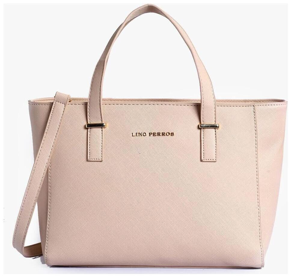 

Lino Perros Faux Leather Women Handheld bag - Beige