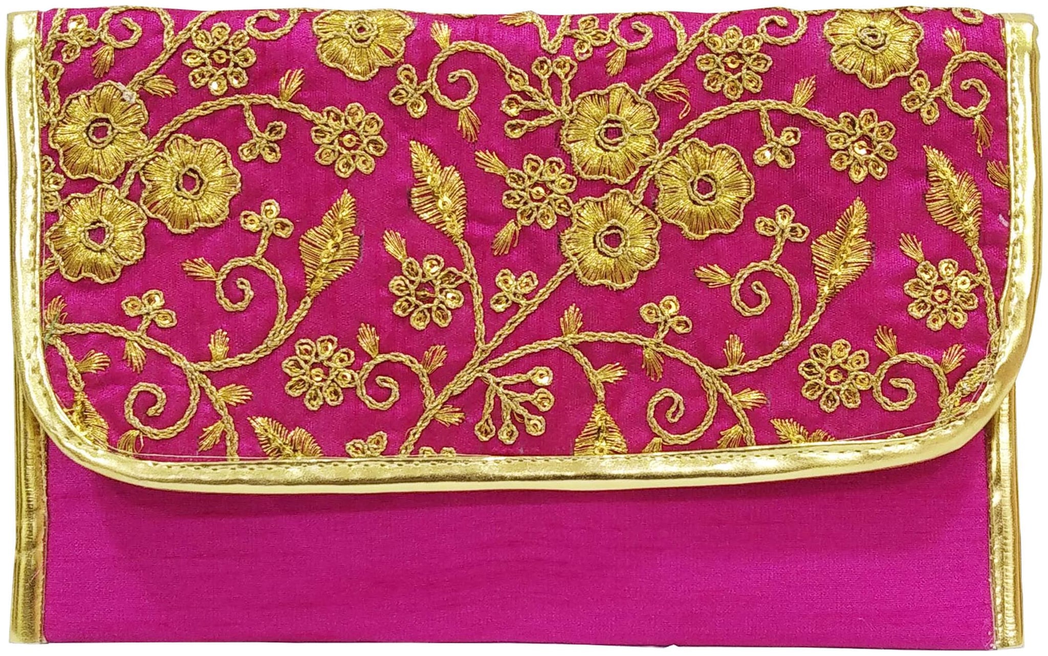 

SHREE SHYAM PRODUCTS Pink Silk Embellished Sling Bag