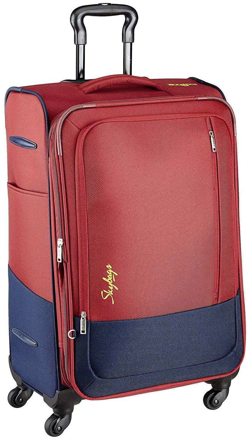 

Skybags Luggage Medium Size Soft Luggage Bag ( Red 4 Wheels )
