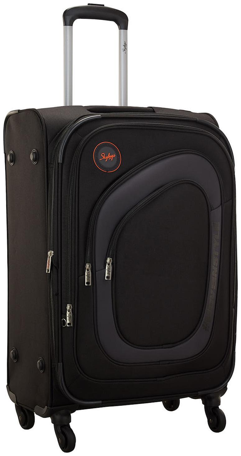 

Skybags Medium Size Soft Luggage Bag ( Grey 4 Wheels )