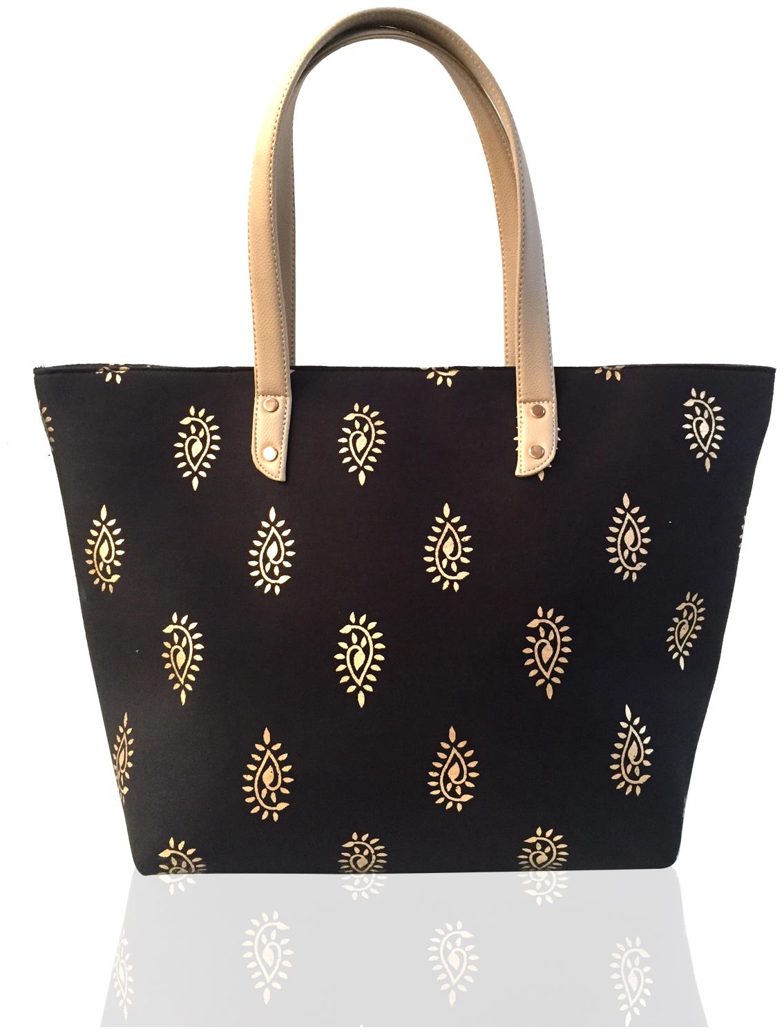 

Slayzo Stylish Black Tote Bag For Women Girls (SLB323C)
