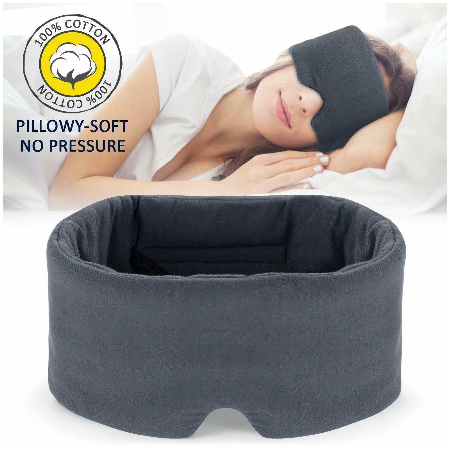 Buy Sleep Mask Blackout with Ear Muffs for Sleeping, Blue Hibermate Luxury Sleep NEW Online at