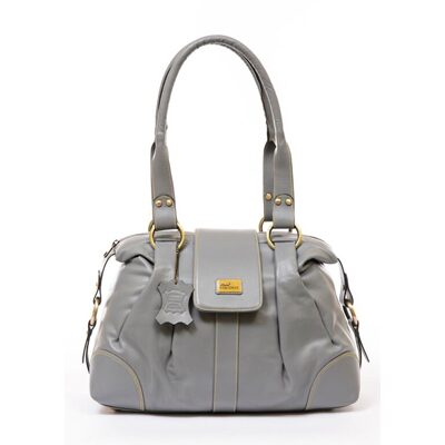 

Sophia Visconti Silver Leather Handbag Get 1 Designer Scarf Free (Assorted)