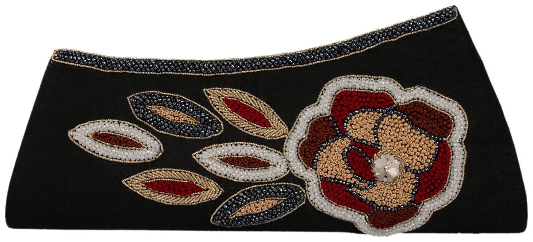 

Spice Art Women Black Wool Clutch