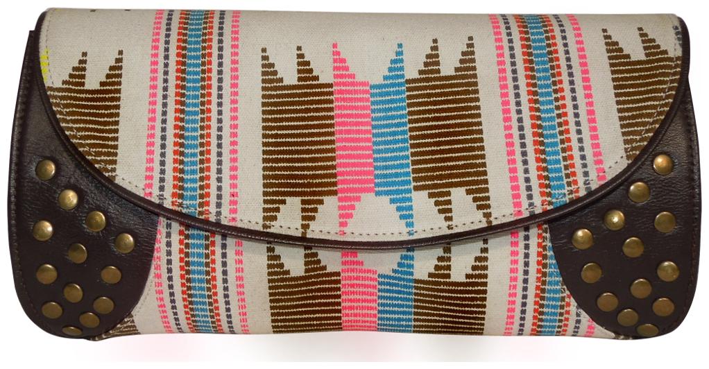 

Spice Art Women Brown Canvas Clutch