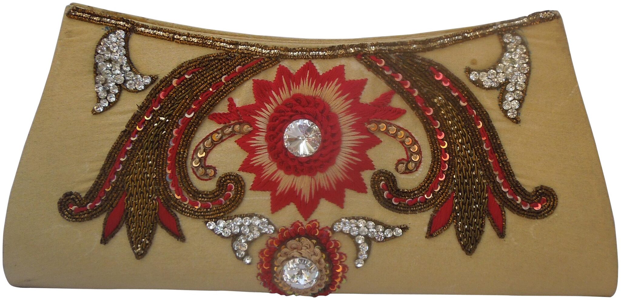 

Spice Art Women Gold Silk Clutch