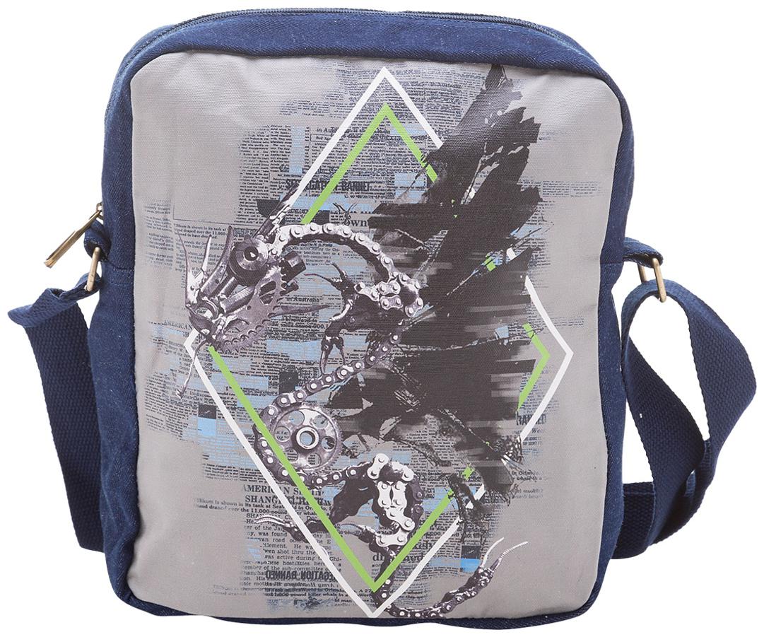 

Spykar Blue Canvas Messenger bag