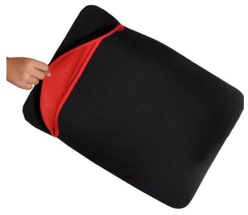 

Square Cut Laptop Sleeve 35 56 cm (14 Inch) for Dell Lenevo HP Acer Asus Sony other brands (Black Red) Frndzmart